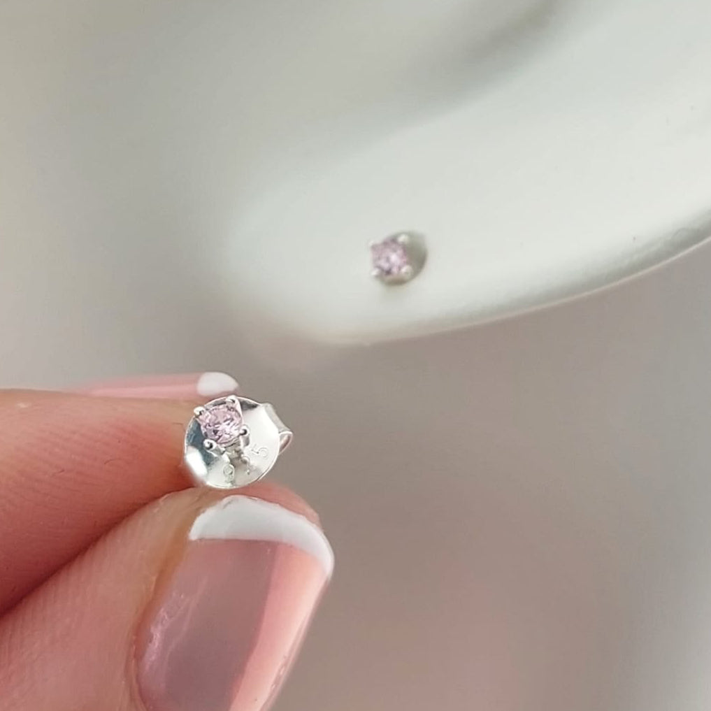 Chispas 2mm Rosado Plata 925 925 27260