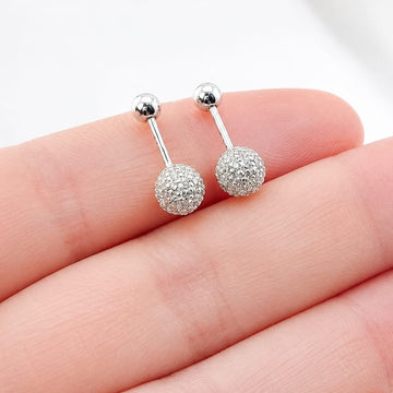 Dormilones Diamantades Bola 5.5mm Plata 925 27265