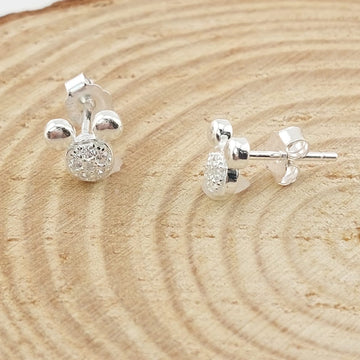 Aretes Diamantades 8mm Plata 925 27264