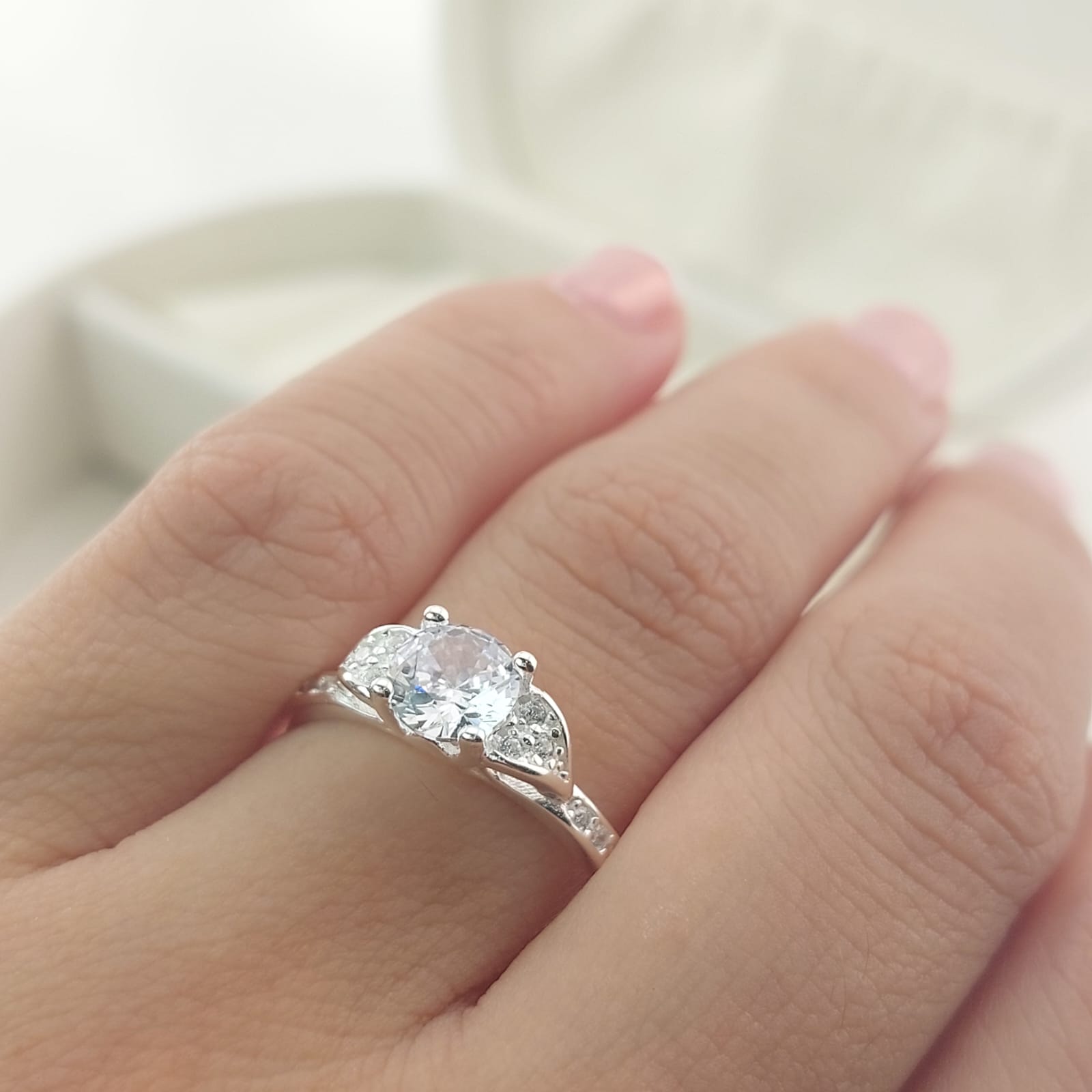 Anillo Compromiso CZ 6mm Plata 925 27270