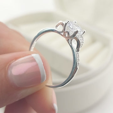 Anillo Compromiso CZ 6mm Plata 925 27270