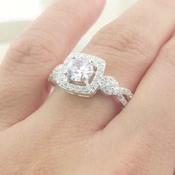 Anillo Compromiso CZ 6mm Plata 925 27267