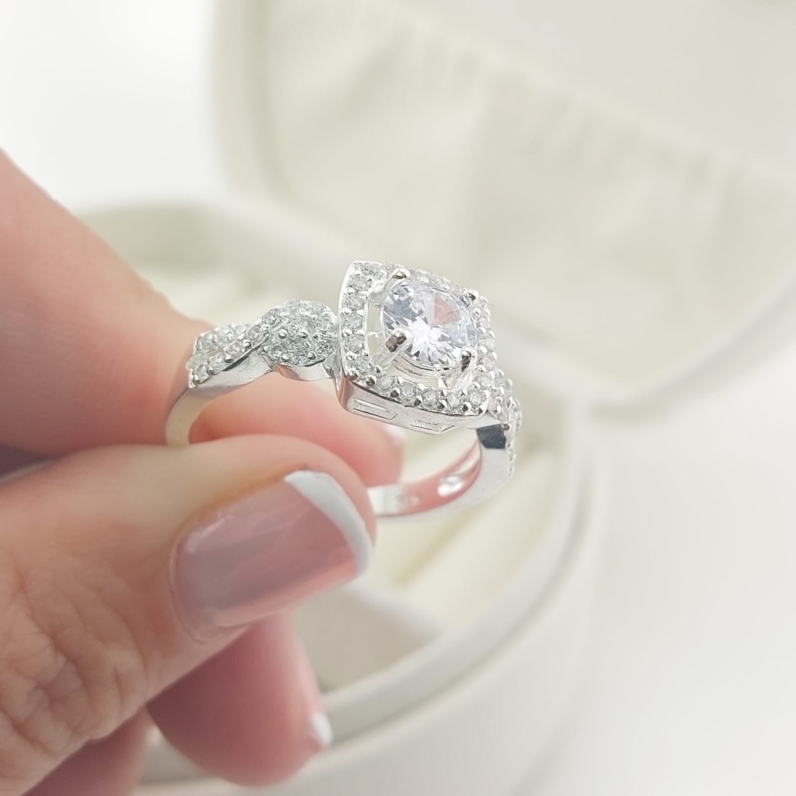 Anillo Compromiso CZ 6mm Plata 925 27267