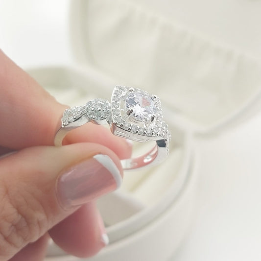 Anillo Compromiso CZ 6mm Plata 925 27267
