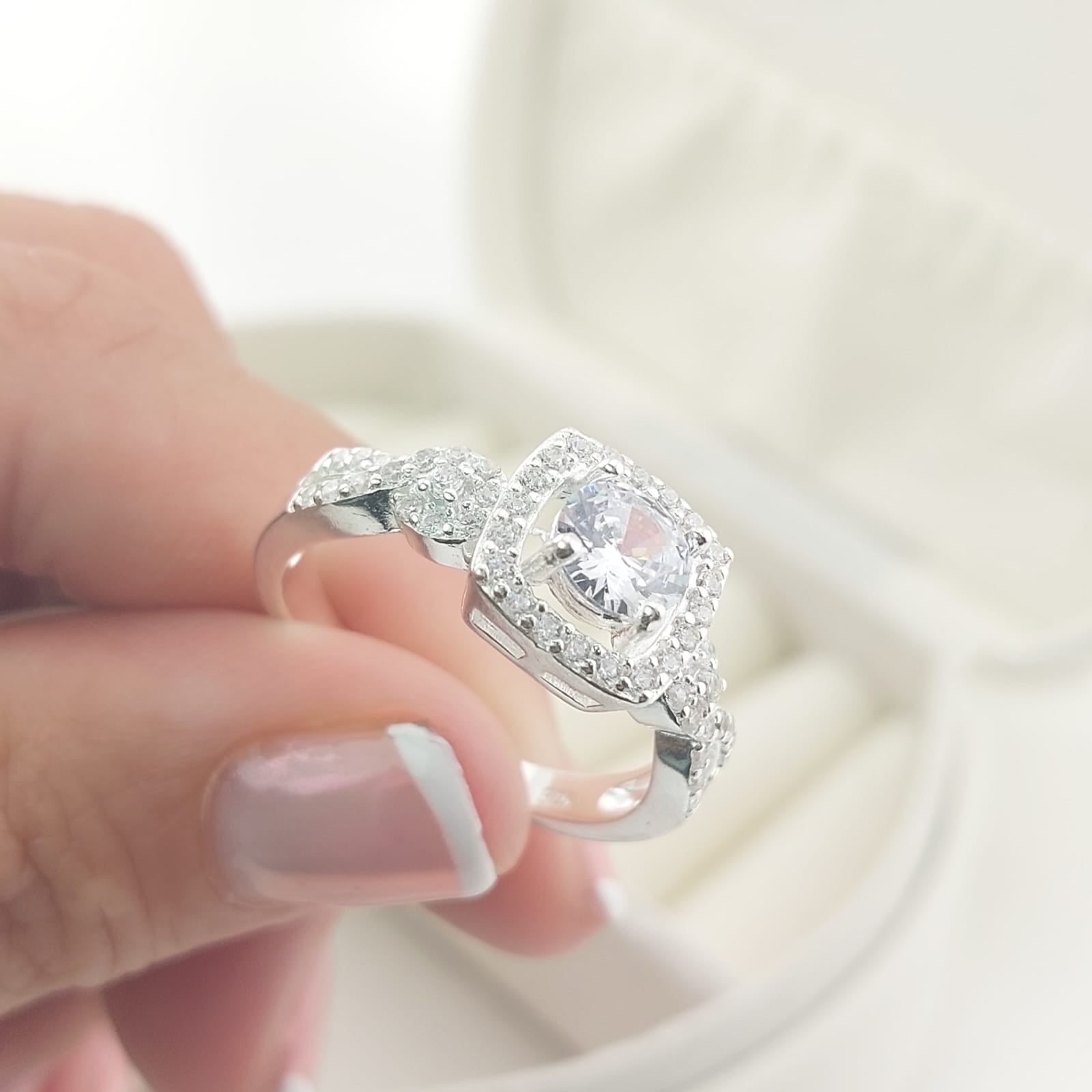 Anillo Compromiso CZ 6mm Plata 925 27267