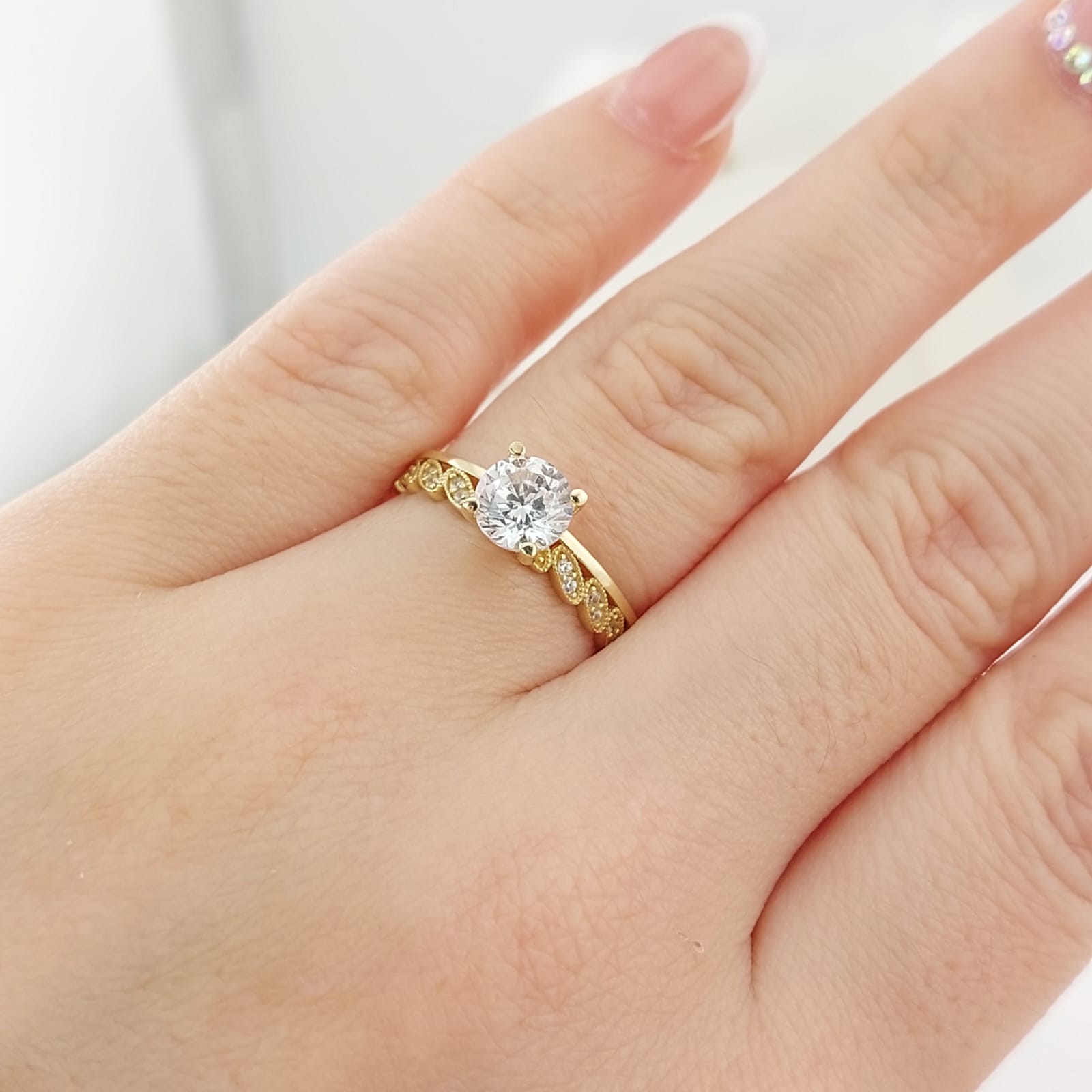 Anillo Compromiso Oro 10k 2.1g 26997