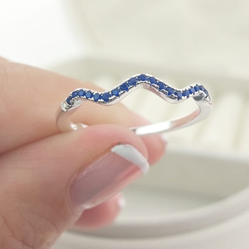Anillo Casual Azul Plata 925 27273