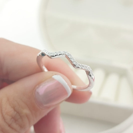 Anillo Casual Blanco Plata 925 27275