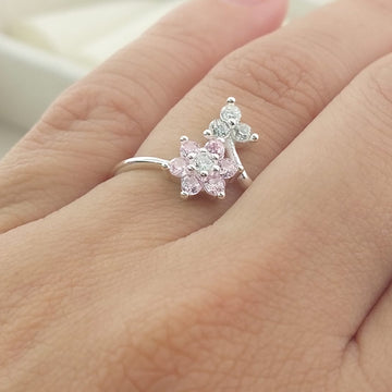 Anillo Casual Flor Plata 925 27285