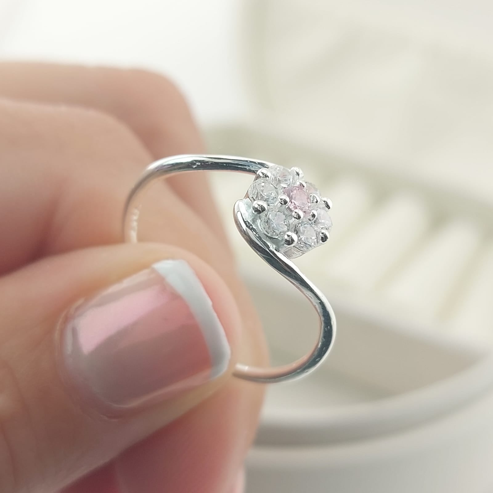 Anillo Casual Flor Plata 925 27288