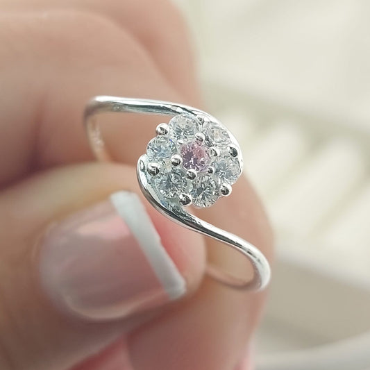 Anillo Casual Flor Plata 925 27288