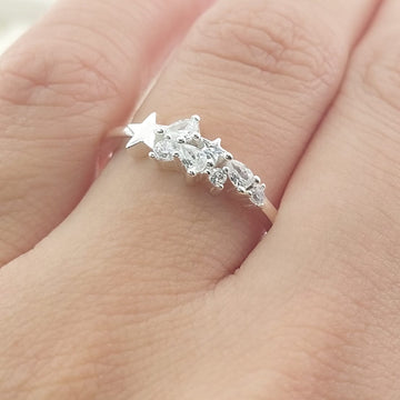 Anillo Casual Estrellas Plata 925 27272
