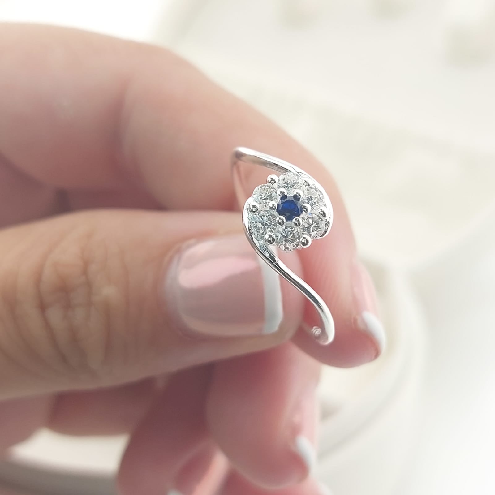 Anillo Casual Flor Plata 925 27290