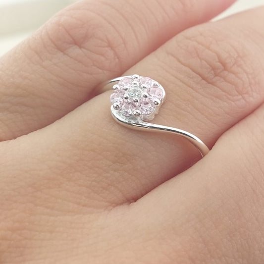 Anillo Casual Flor Plata 925 27291