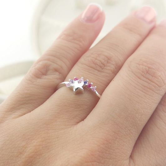 Anillo Casual Estrella Plata 925 27280
