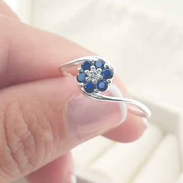 Anillo Casual Flor Plata 925 27289