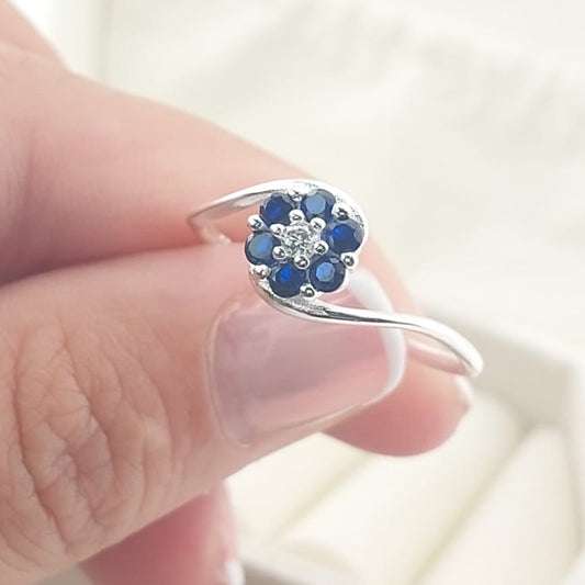 Anillo Casual Flor Plata 925 27289