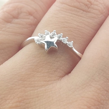 Anillo Casual Estrella Plata 925 27279