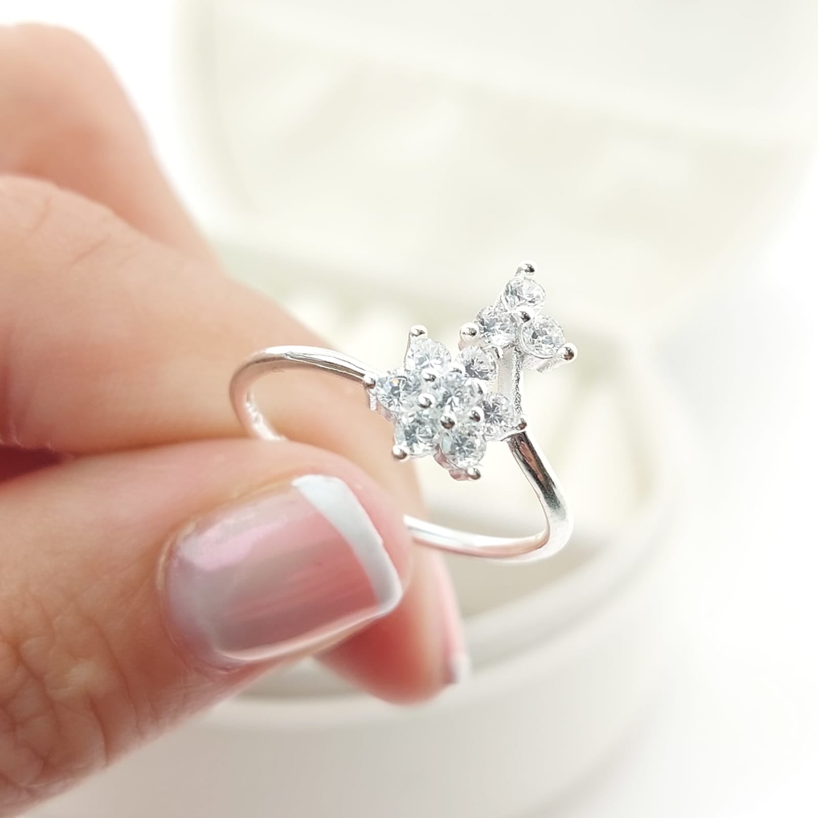 Anillo Casual Flor Plata 925 27286