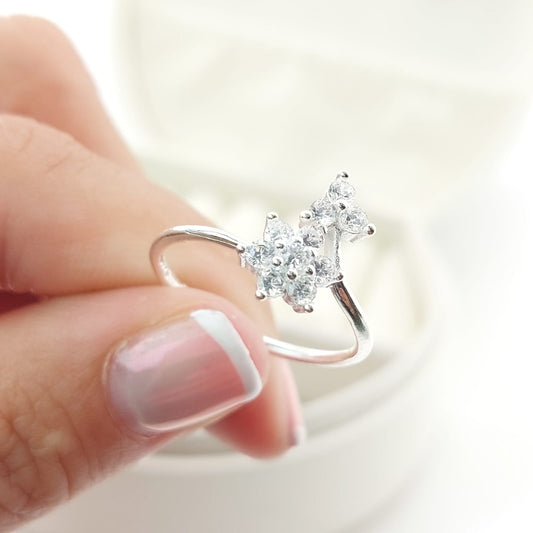 Anillo Casual Flor Plata 925 27286