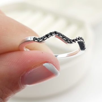 Anillo Casual Negro Plata 925 27274