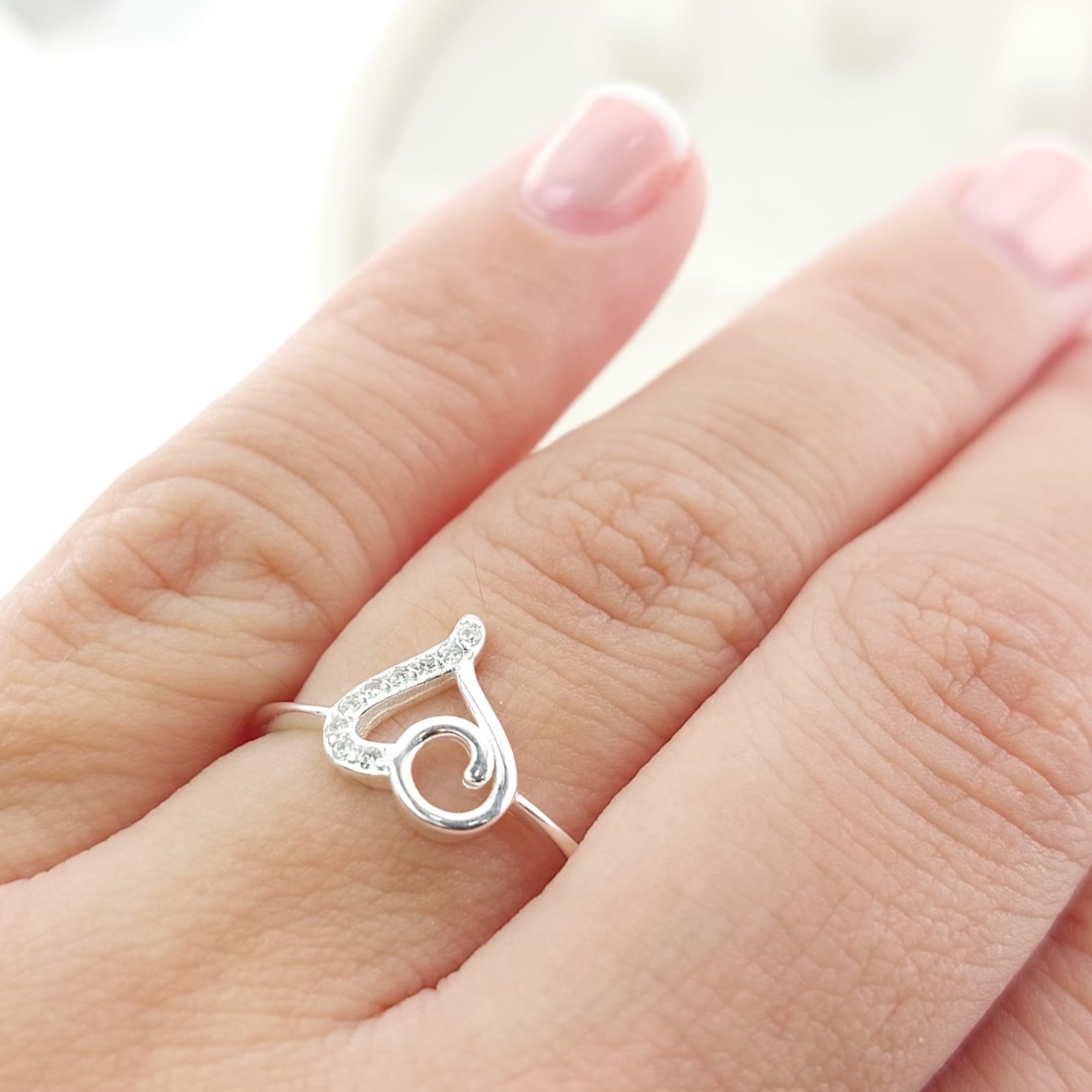Anillo Casual Corazón Plata 925 27287