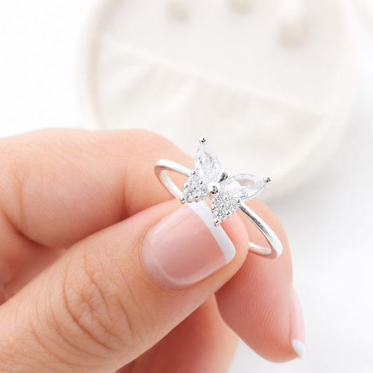Anillo Casual Mariposa Plata 925 27298