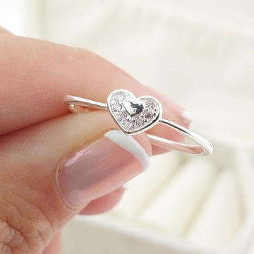 Anillo Casual Corazón Plata 925 27300