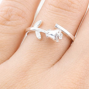 Anillo Casual Flor Plata 925 27296