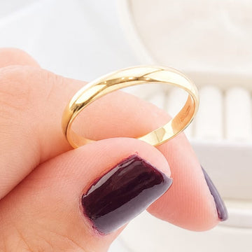 Anillo Matrimonio 2.5mm Macizo Oro 10k Italia 27313
