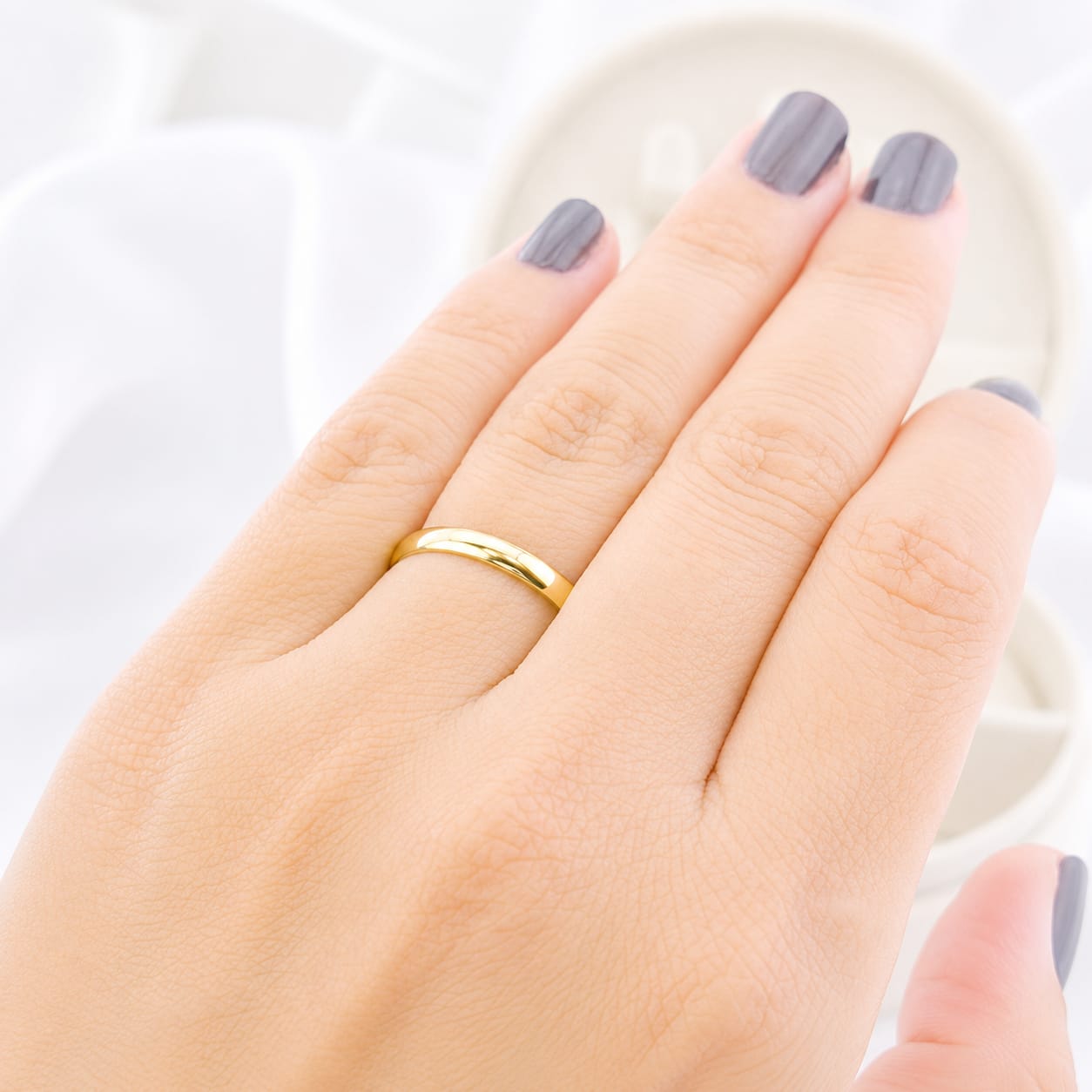 Anillo Matrimonio 2.5mm Macizo Oro 10k Italia 27313