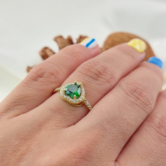 Anillo Dama Promesa CZ Oro 10k 27358