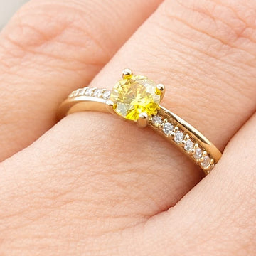 Anillo Dama Promesa CZ 5mm Oro 10k 27348