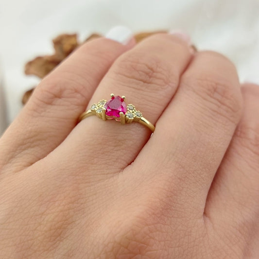 Anillo Dama Promesa CZ Oro 10k 27356