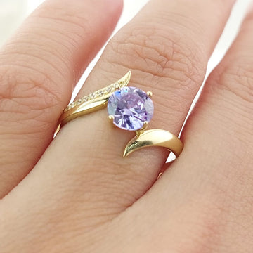 Anillo Dama Promesa CZ 5mm Oro 10k 27361