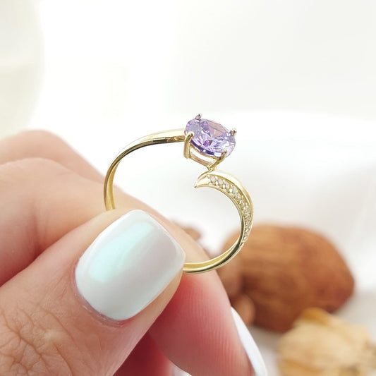 Anillo Dama Promesa CZ 5mm Oro 10k 27361