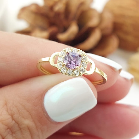 Anillo Dama CZ Oro 10k 27363