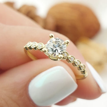 Anillo Compromiso Promesa CZ 5mm Oro 10k 27340