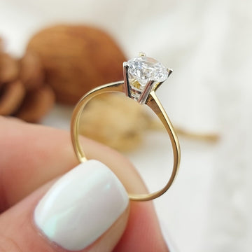 Anillo Compromiso Promesa CZ 6mm Oro 10k 27339