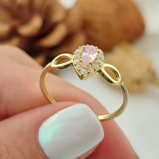Anillo Dama Promesa CZ Oro 10k 27346