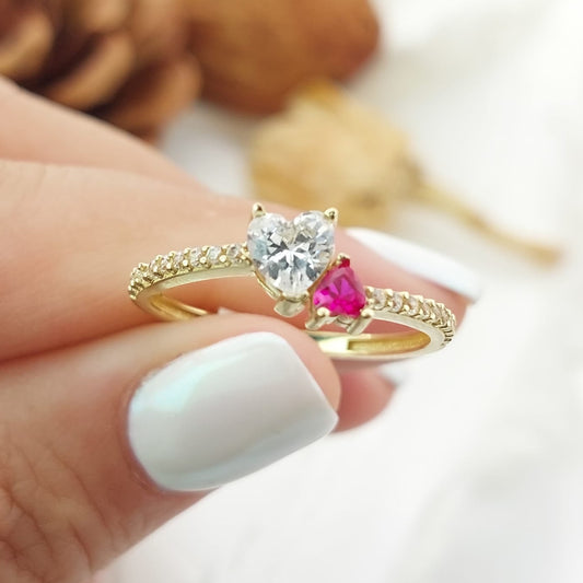 Anillo Compromiso Promesa CZ Oro 10k 27345