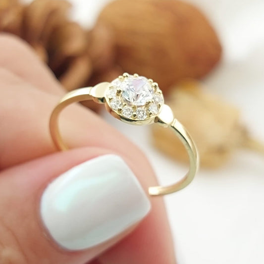 Anillo Compromiso Promesa Oro 10k 27335