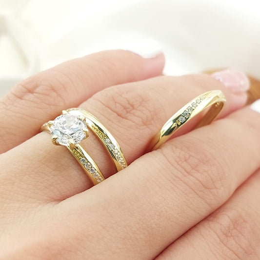 Anillos Trío Matrimonio Oro 10k 27327