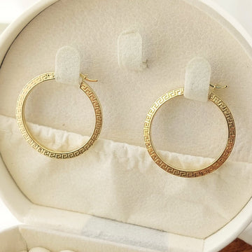 Argollas 30mm Oro 10k Italia 27380
