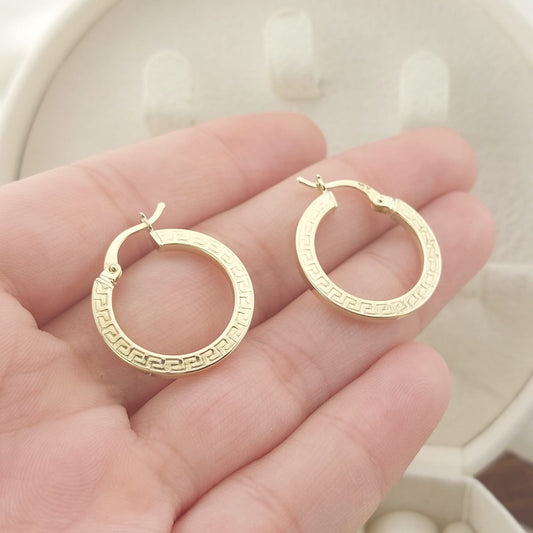 Argollas 20mm/2.5mm Oro 10k Italia 27388
