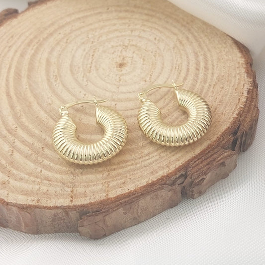 Argollas 20mm/5mm Oro 10k Italia 27390