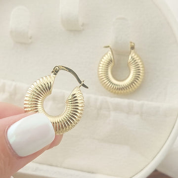 Argollas 20mm/5mm Oro 10k Italia 27390