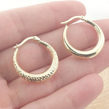 Argollas 20mm/3mm Oro 10k Italia 27384