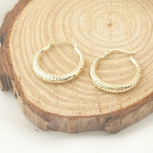 Argollas 20mm/3mm Oro 10k Italia 27384
