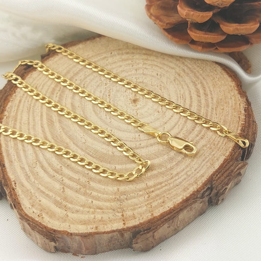 Cadena Grumett 60cm/3mm Oro 10k Italia 27401